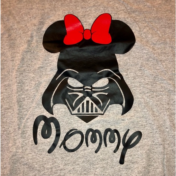 🖤3for25🖤 Original Gildan Screen Print Disney Darth Vader Minnie Mouse “Mommy” - Picture 2 of 4
